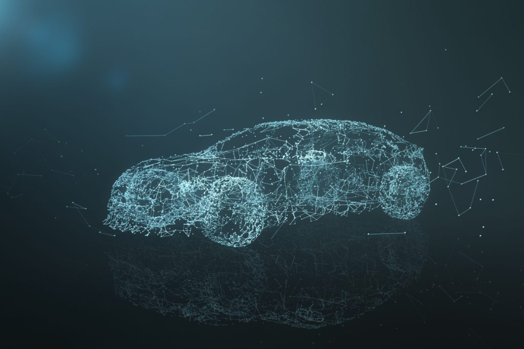 Fahrzeug bestehend aus Lichtpunkten